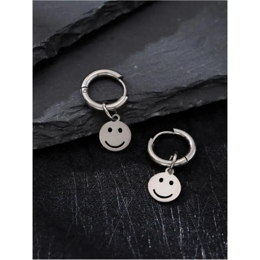 Smiley Face Hoop Earrings S1368